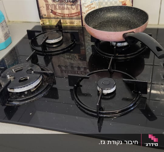 כיריים גז של בוש עם מחבת ורודה
